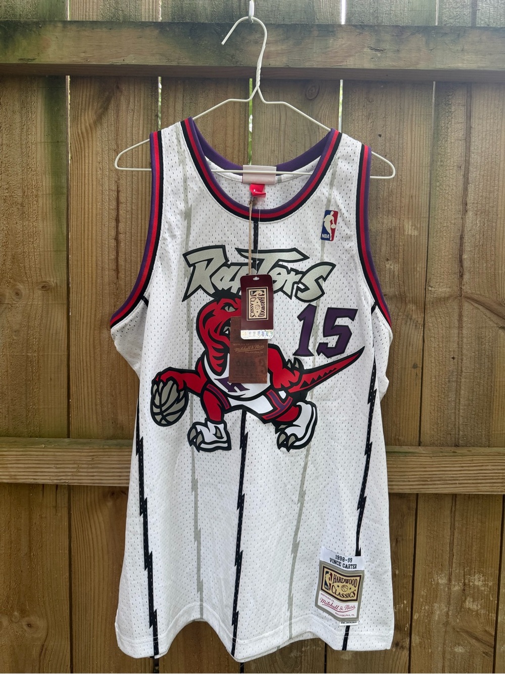 Toronto Raptors Vince Carter #15 White Retro Hardwood Classics Jersey